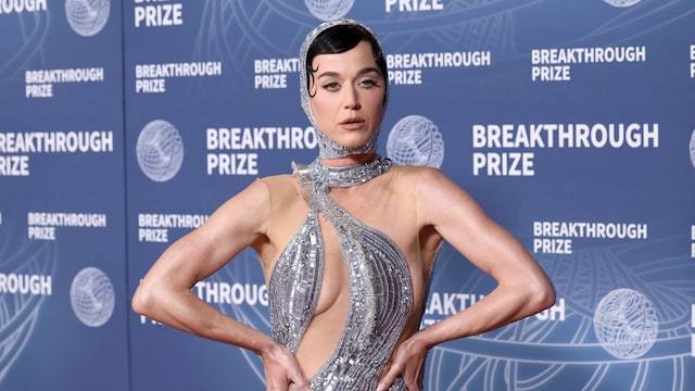 Katy Perry attends the 11th Breakthrough Prize Ceremony at Barker Hangar on April 05, 2025 in Santa Monica, California