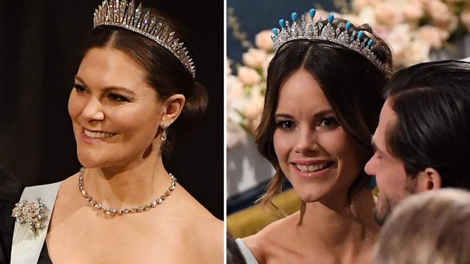 Sweden’s Princesses bare their shoulders and dazzle in tiaras at Nobel Prize Awards Ceremony