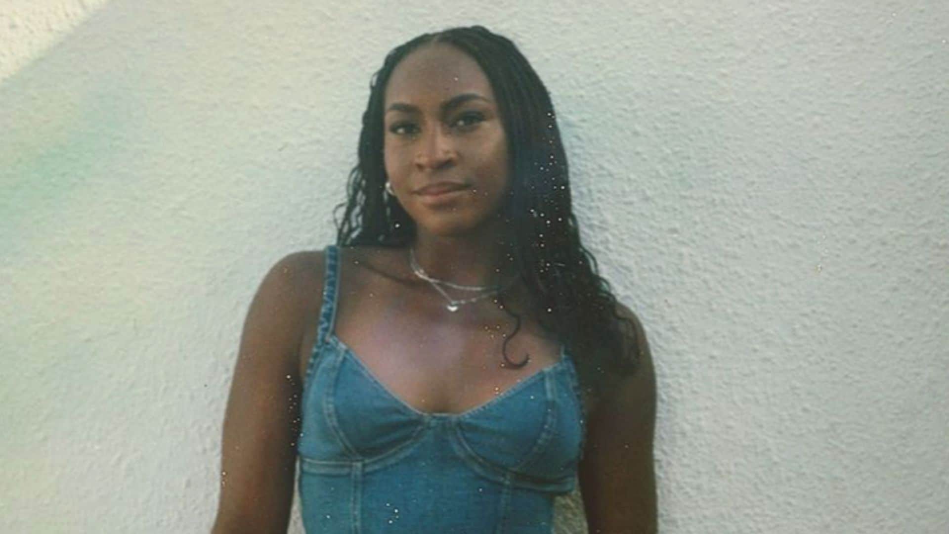 Coco Gauff stuns in denim mini skirt and crop top in latest fashion collaboration