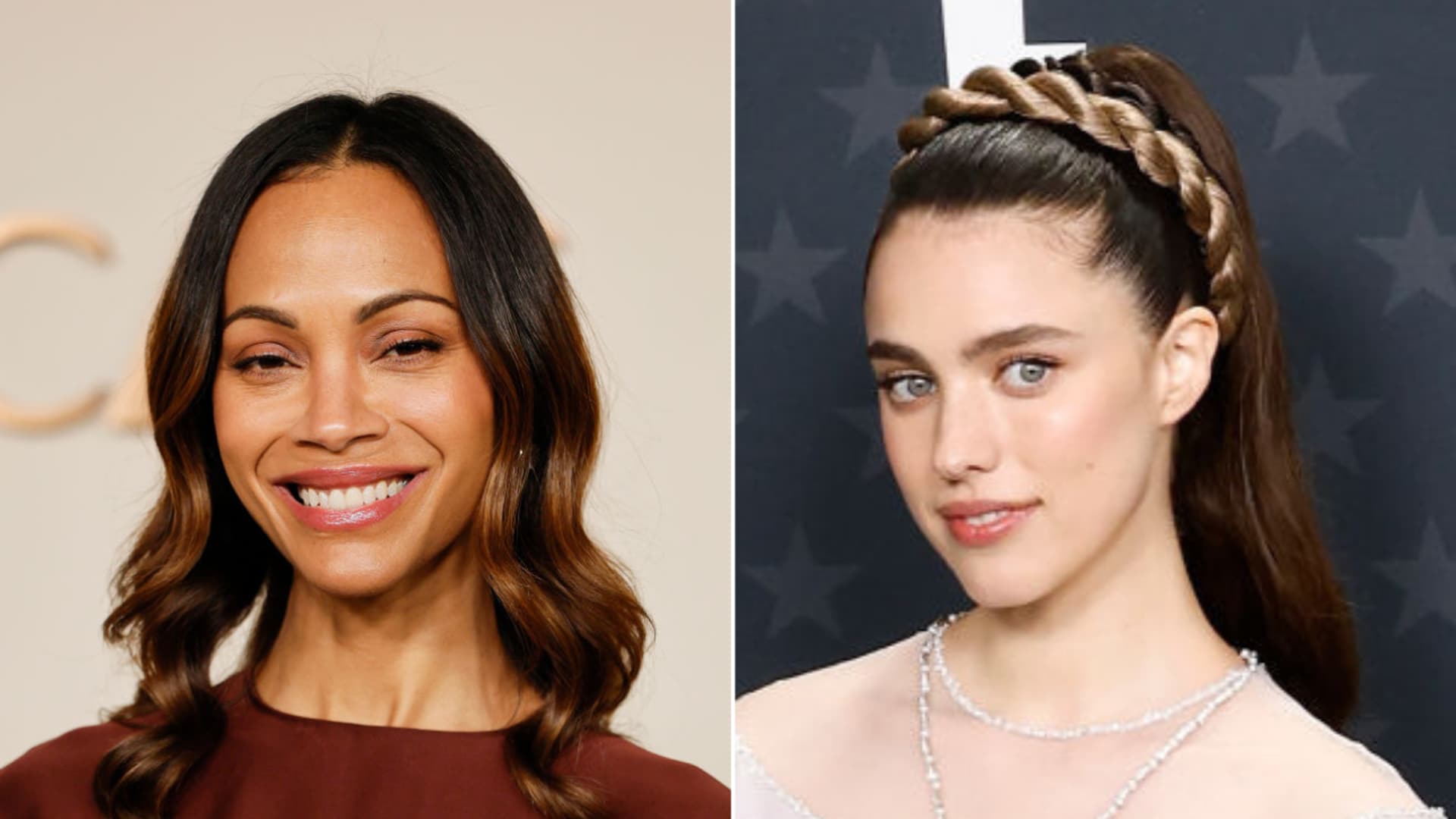 Zoe Saldana and Margaret Qualley