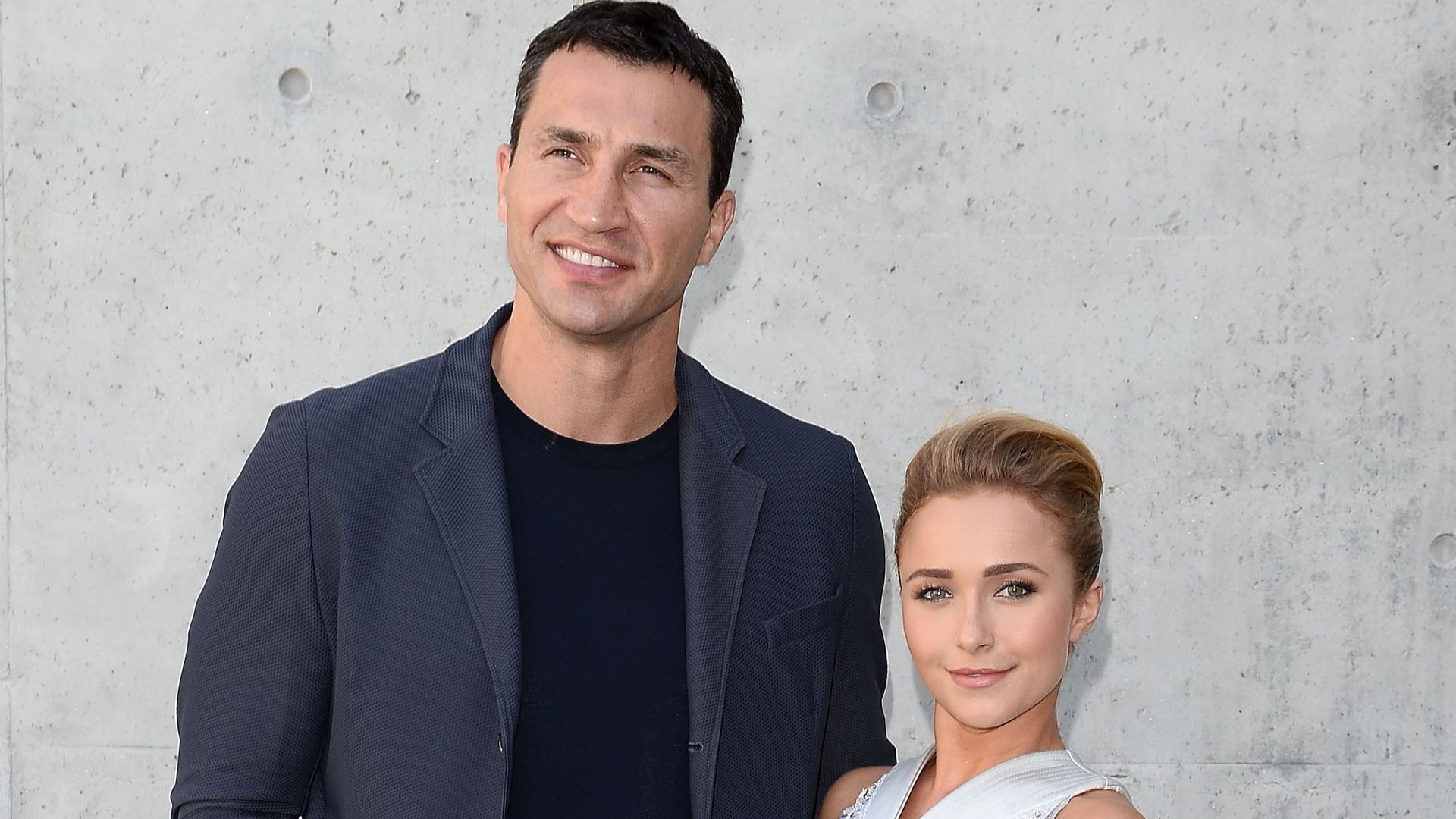 MILAN, ITALY - JUNE 25: Wladimir Klitschko and Hayden Panettiere attend the Giorgio Armani show during Milan Menswear Fashion Week Spring Summer 2014 on June 25, 2013 in Milan, Italy. (Photo by Venturelli/WireImage)