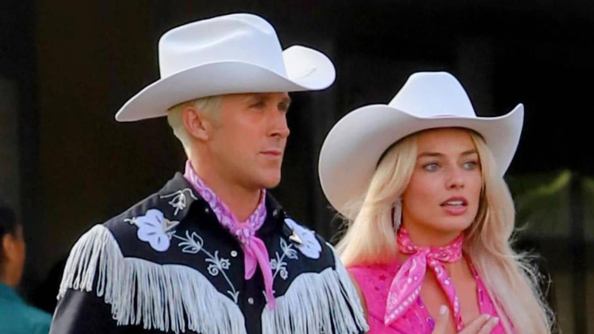 Ryan Gosling & Margot Robbie wear matching cowboy outfits in the set of ‘Barbie’