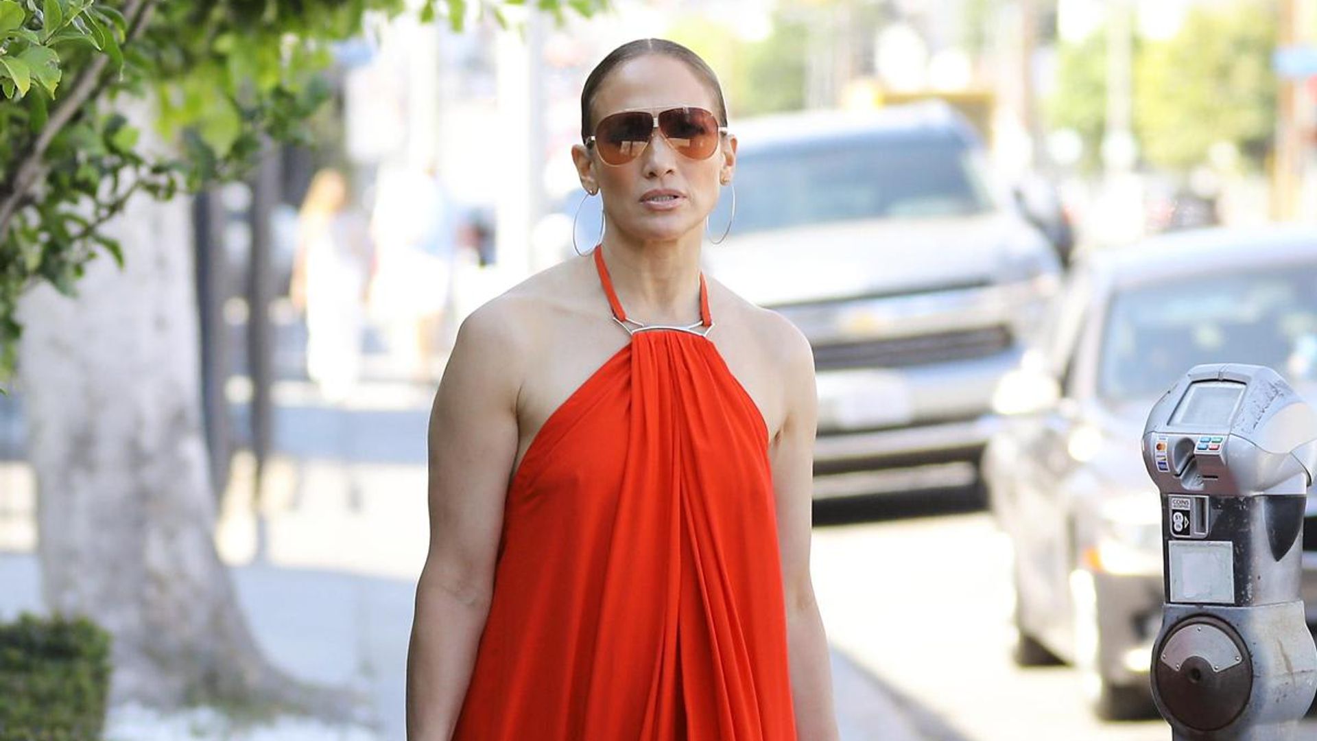 Jennifer Lopez steps out in LA in a gorgeous red dress Jennifer Lopez steps out in LA in a gorgeous red dress