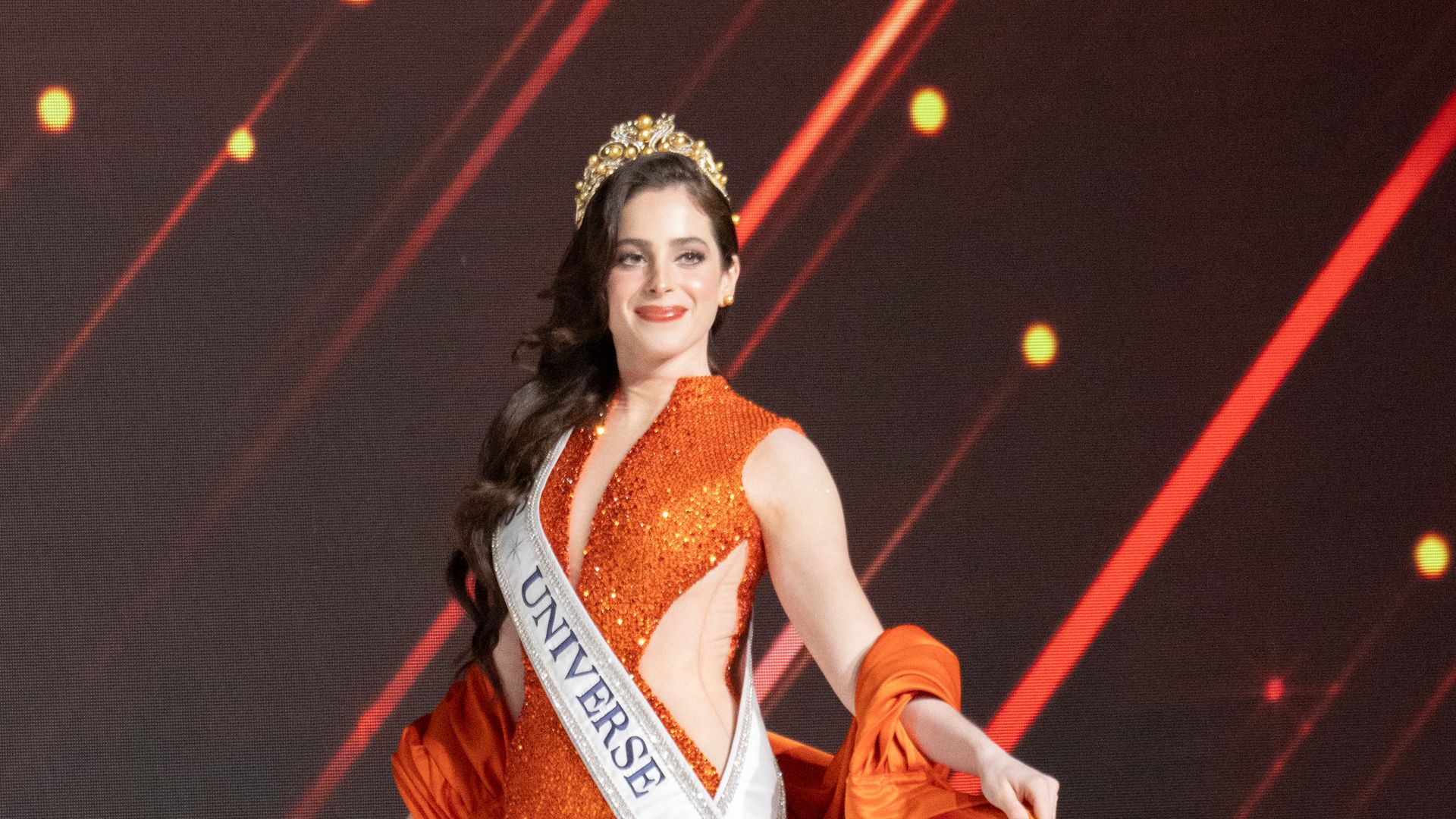 Miss Universe 2025 Fatima Bosch during the 2026 Miss Costa Rica contest at Centro de Convenciones de Costa Rica on June 5, 2026 in Heredia, Costa Rica. (Photo by Manuel Arnoldo Robert Batalla/Getty Images)