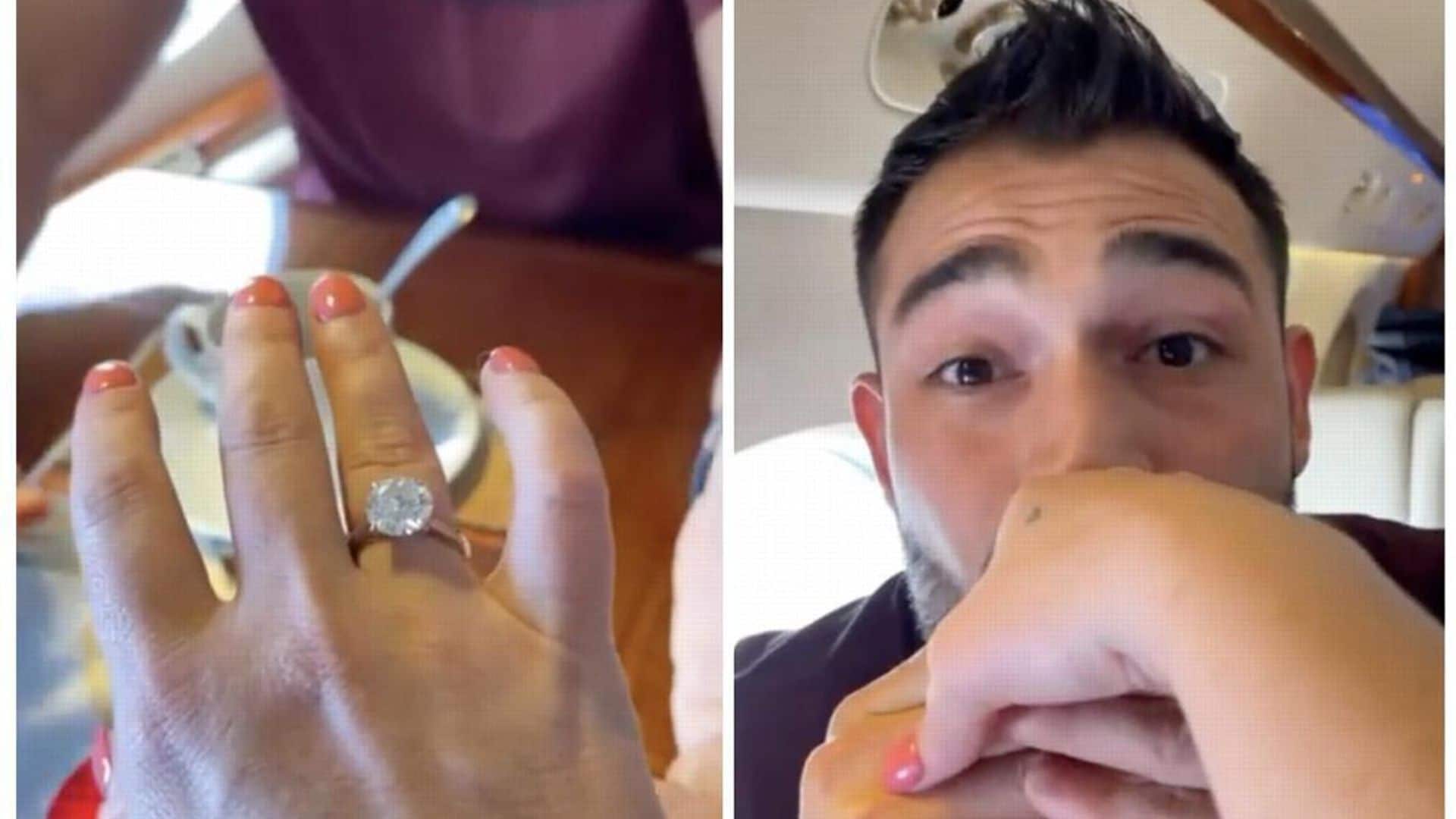 Britney Spears shows off engagement ring while celebrating fiancé Sam Asghari’s birthday