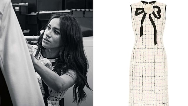 Meghan Markle British Vogue Gucci dress