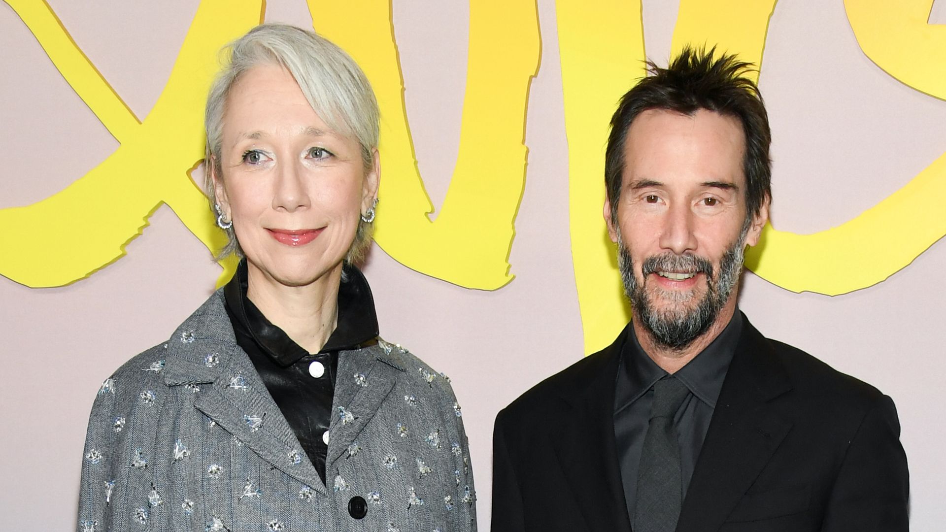 Alexandra Grant and Keanu Reeves at the Apple Original Film "Outcome" World Premiere held at AMC Lincoln Square on April 06, 2026 in New York, New York. (Photo by Kristina Bumphrey/Variety via Getty Images)