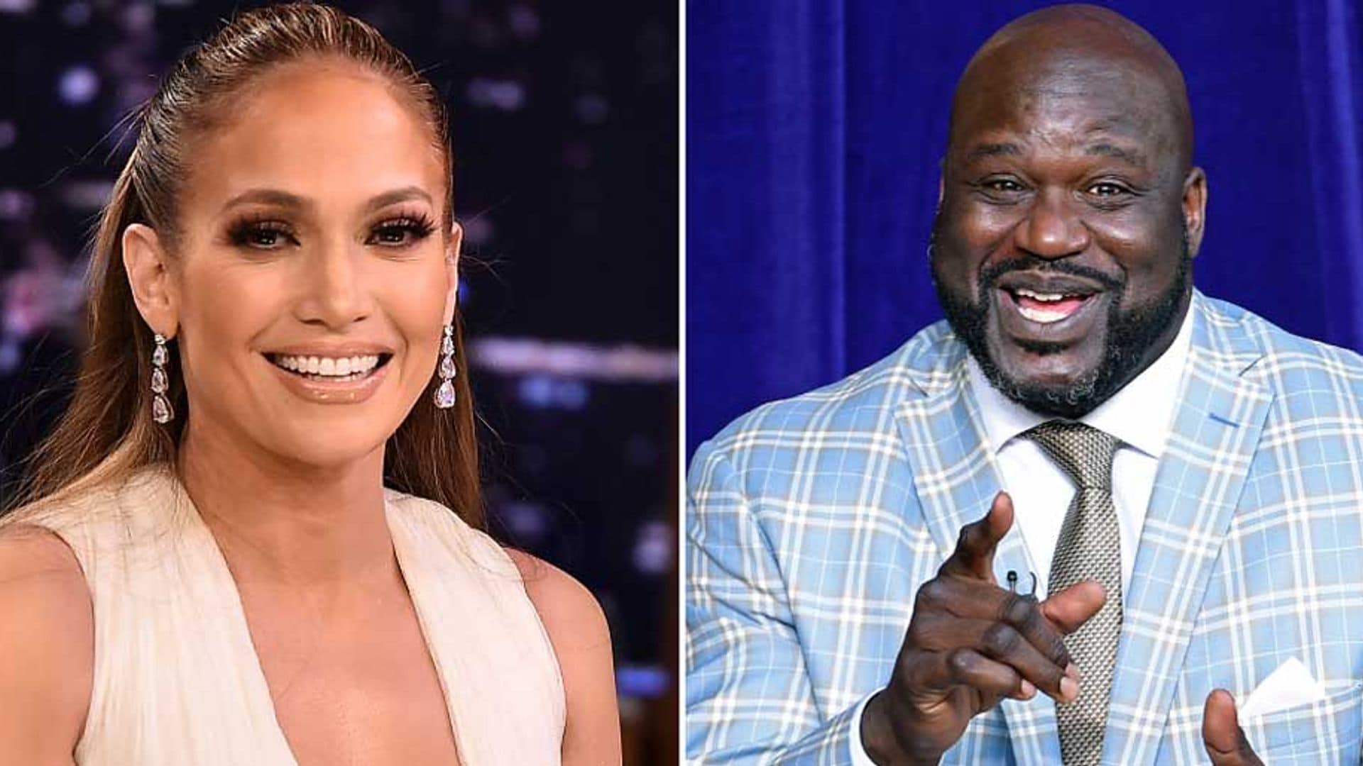 Jennifer Lopez standing next to Shaquille O'Neal is the funniest thing you'll see today!