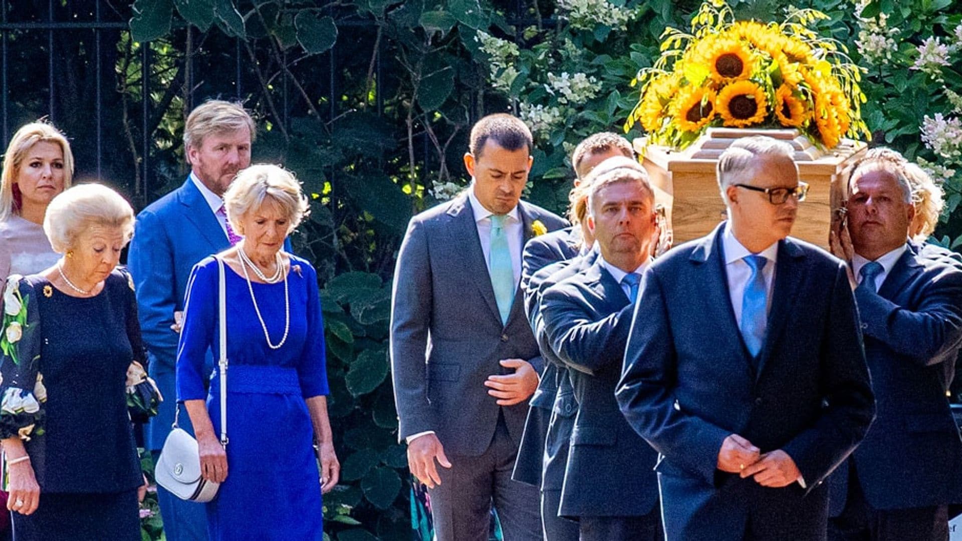 Queen Maxima and King Willem-Alexander attend Princess Christina's colorful funeral service