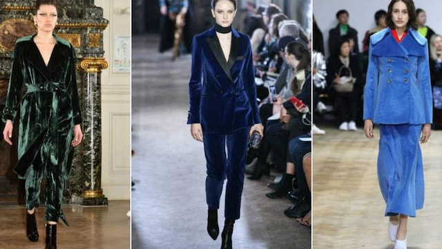 Terciopelo y corduroy en pasarelas de Liu Chao, Elie Saab y Awake