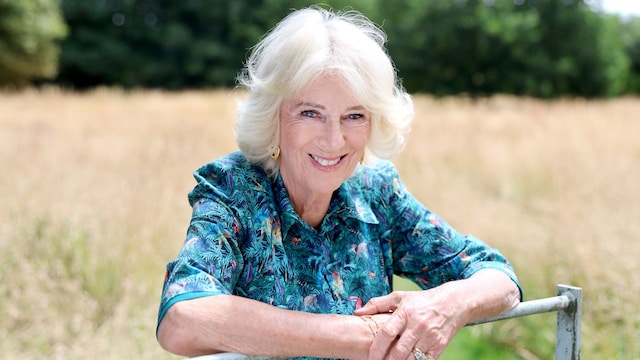  Queen Camilla poses for a portrait to mark her birthday in the garden of her home Ray Mill House in the village of Lacock on July 16, 2025 in Lacock, Wiltshire, England. (Photo by Chris Jackson/Getty Images For Buckingham Palace)