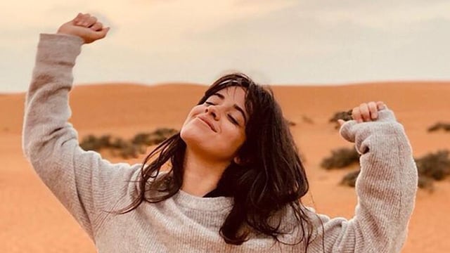 Camila Cabello celebrating