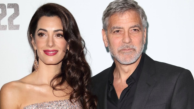 Amal Clooney and George Clooney attend the Catch 22 - TV