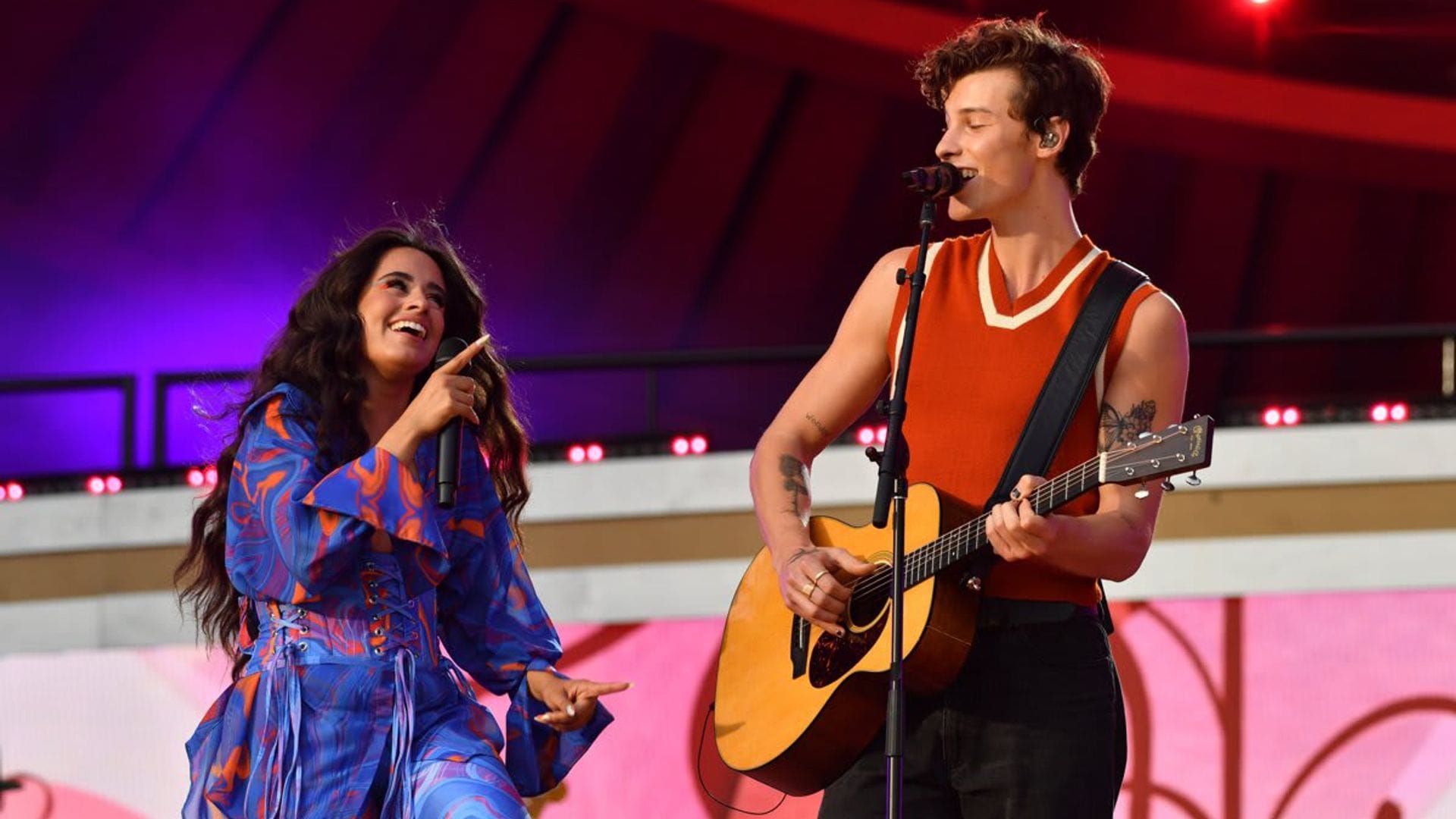 Camila Cabello & Shawn Mendes reunite to walk their dog