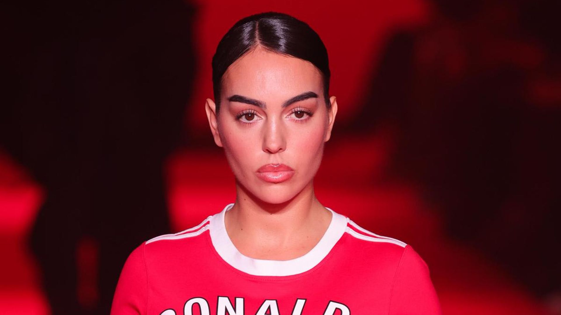 Georgina Rodrguez wears a dress signed by Cristiano Ronaldo for Paris  Fashion Week