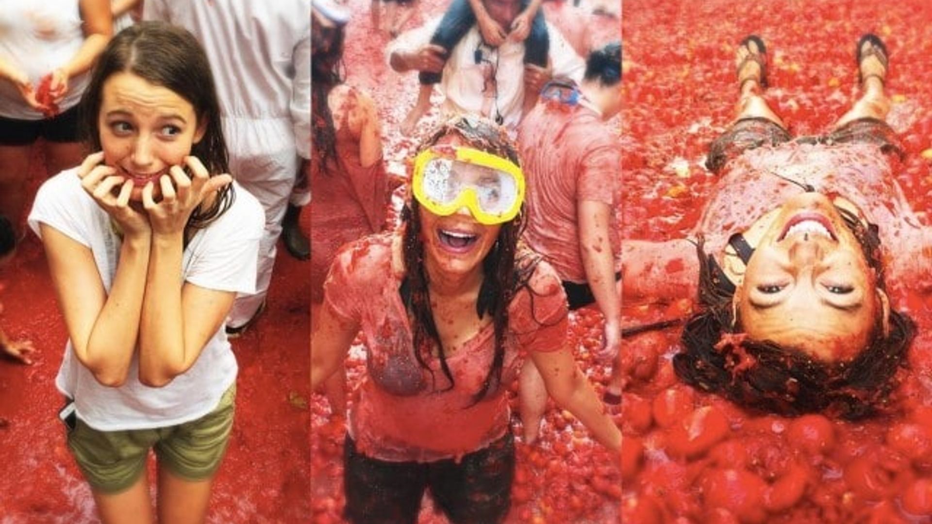 Blake Lively covered in tomatoes for film shoot in Spain