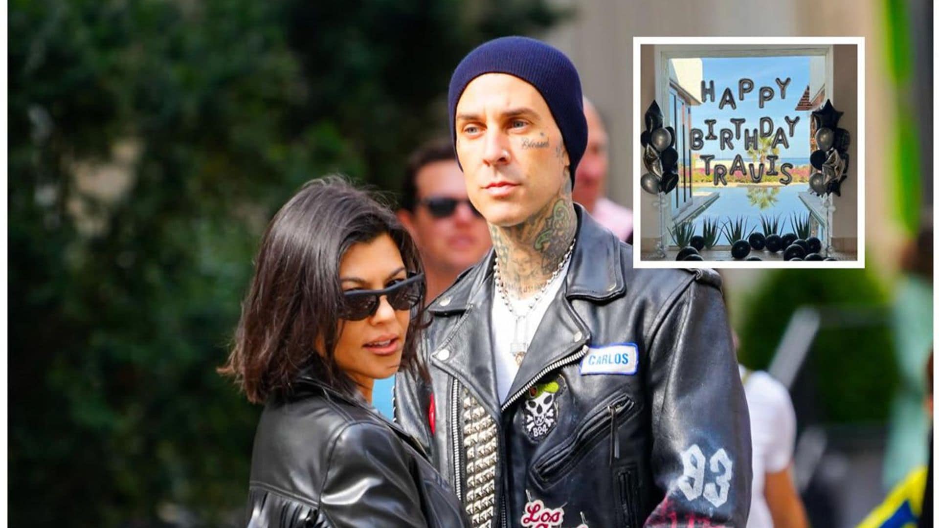 Kourtney Kardashian and Travis Barker are celebrating his Bday with their kids in Mexico [Photos]