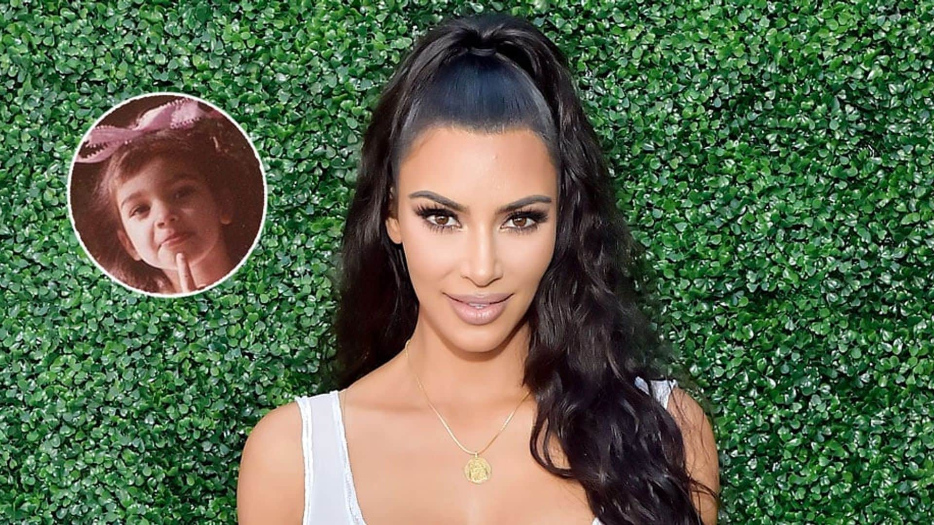Kim Kardashian shares picture of when she was a little girl - see how much she's changed!