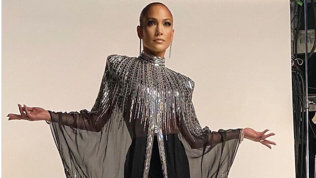Jennifer Lopez Looks Amazing in Her Sheer Balmain Cape