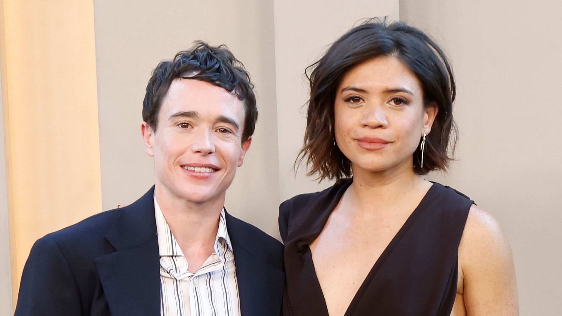 NEW YORK, NEW YORK - JULY 14: Elliot Page and Julia Shiplett attend the New York premiere of "The Odyssey" at AMC Lincoln Square Theater on July 14, 2026 in New York City. (Photo by Taylor Hill/Getty Images) 