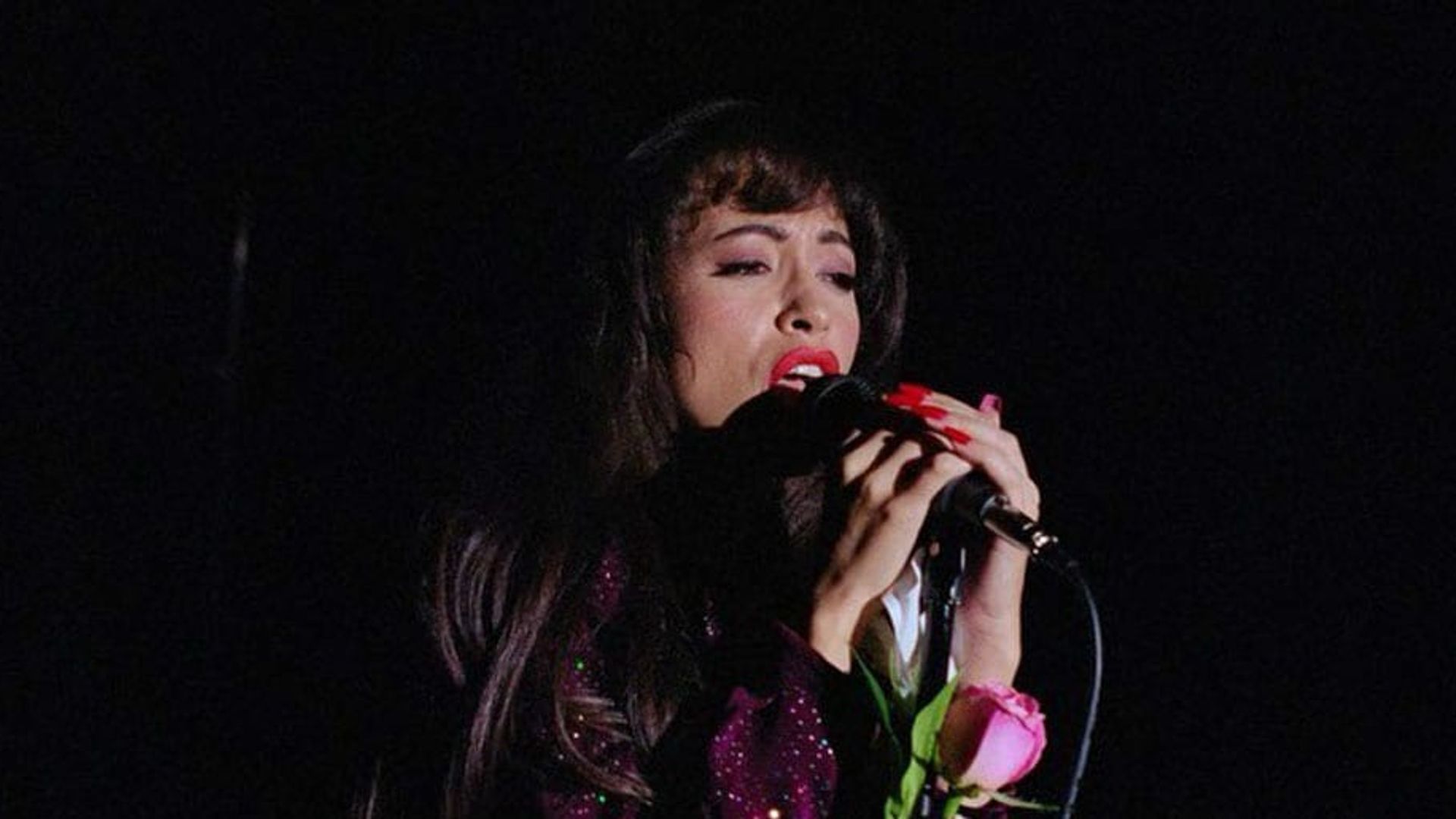 Christian Serratos is Selena Quintanilla in the first look from the upcoming Netflix series