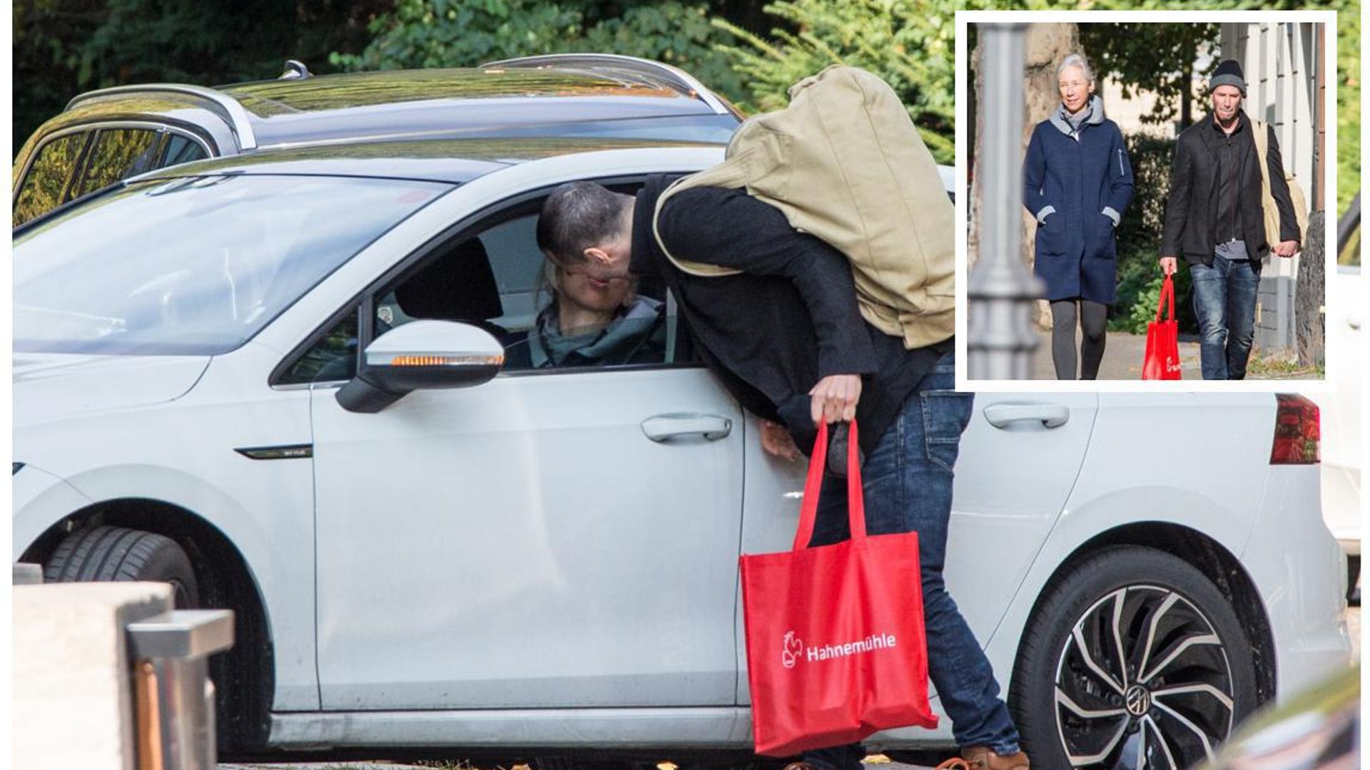 Keanu Reeves was seen kissing girlfriend, Alexandra Grant while in Berlin