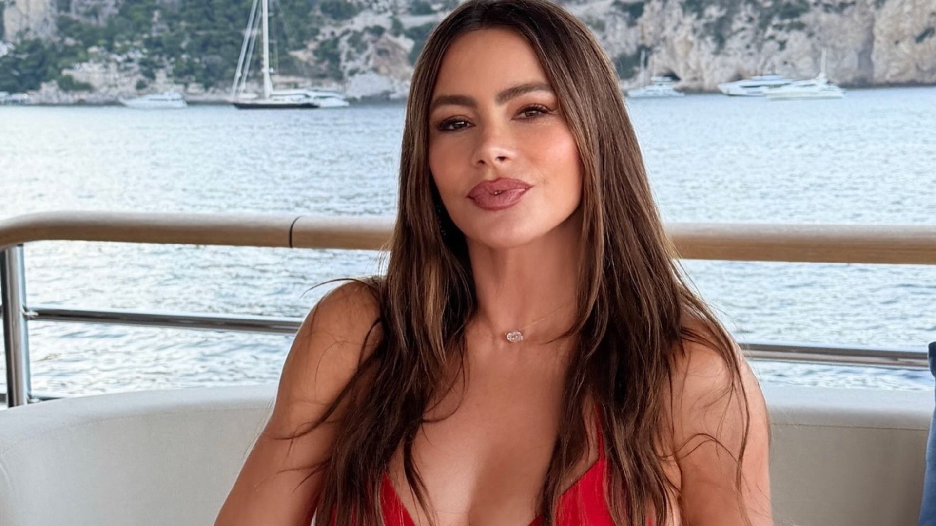 Sofía Vergara celebrates 54th birthday on luxury yacht in Italy