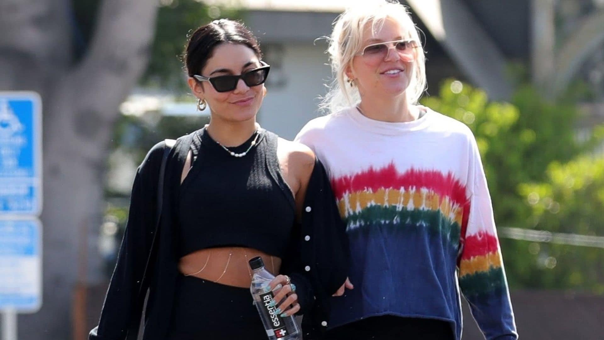 Vanessa Hudgens showed off her abs while leaving the gym with her BFF