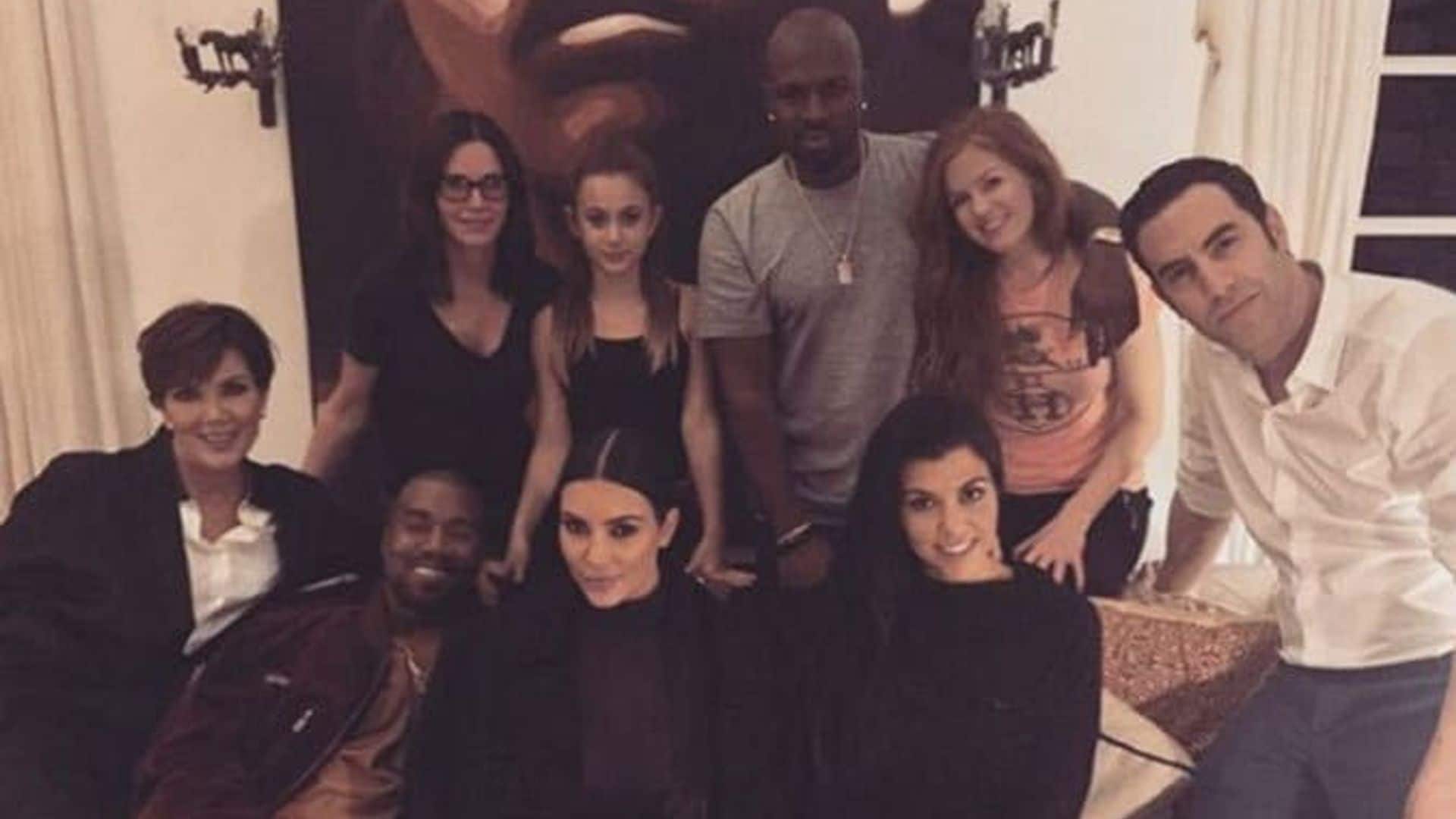 Sacha Baron Cohen hosts 'The Brother Grimsby' screening for the Kardashians, Kanye West and Courteney Cox