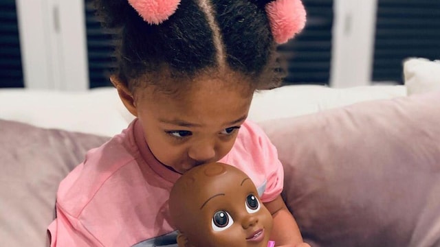 Olympia Ohanian with her favorite doll, Qai Qai