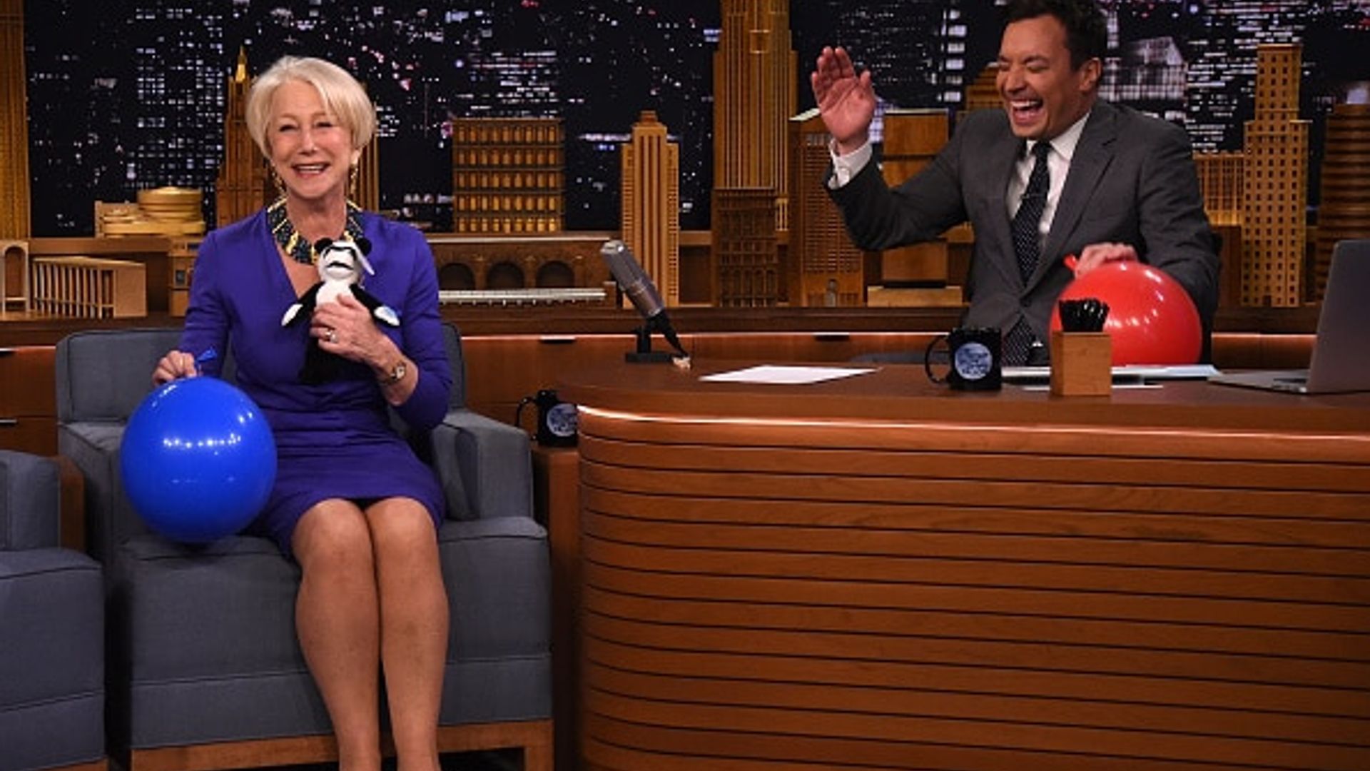 Helen Mirren has fun with helium on 'Tonight Show Starring Jimmy Fallon'