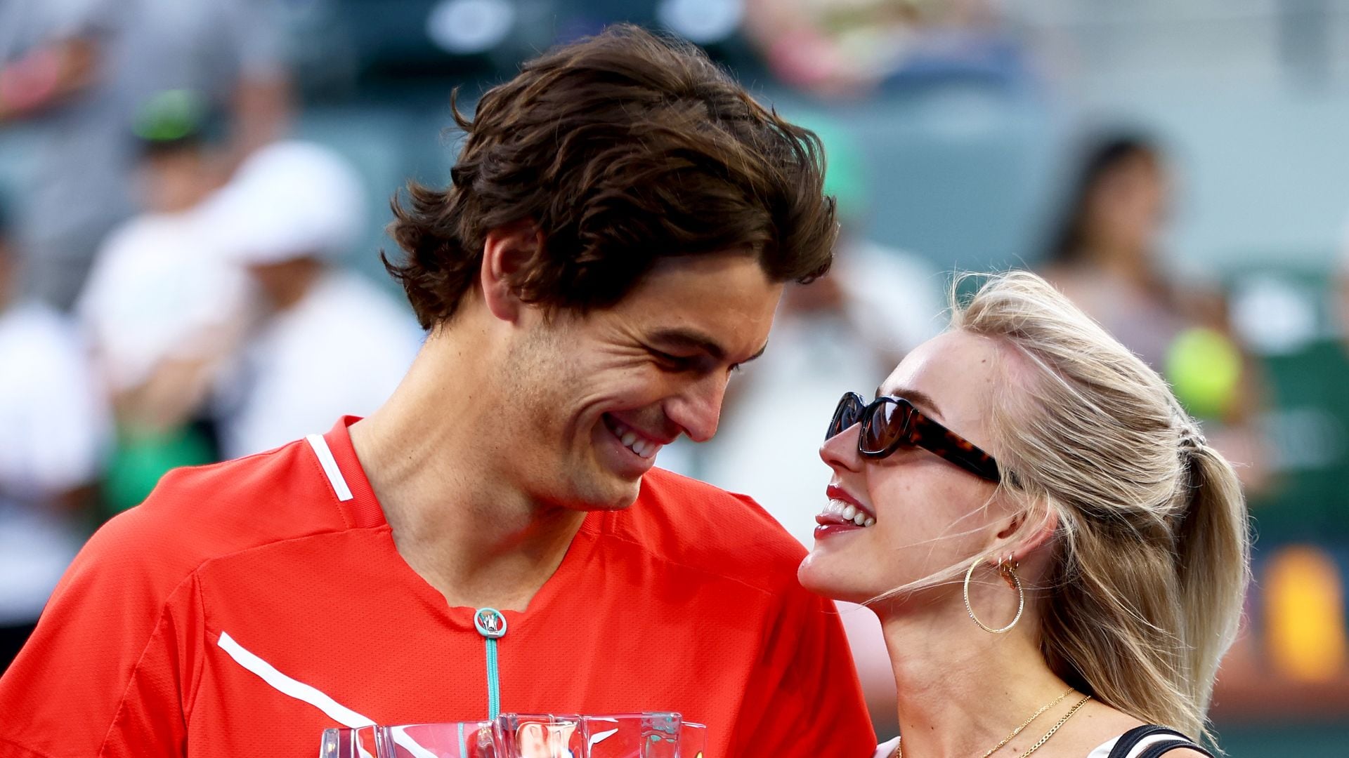 Taylor Fritz and Morgan Riddle at the BNP Paribas in 2022