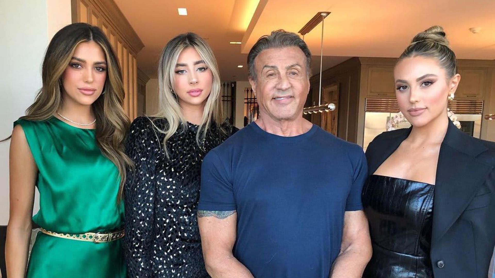 Sylvester Stallone's daughters are all grown up and taller than dad