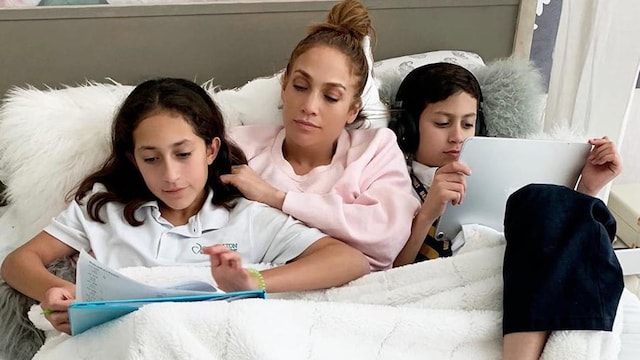 Jennifer Lopez talks homeschooling twins Max and Emme