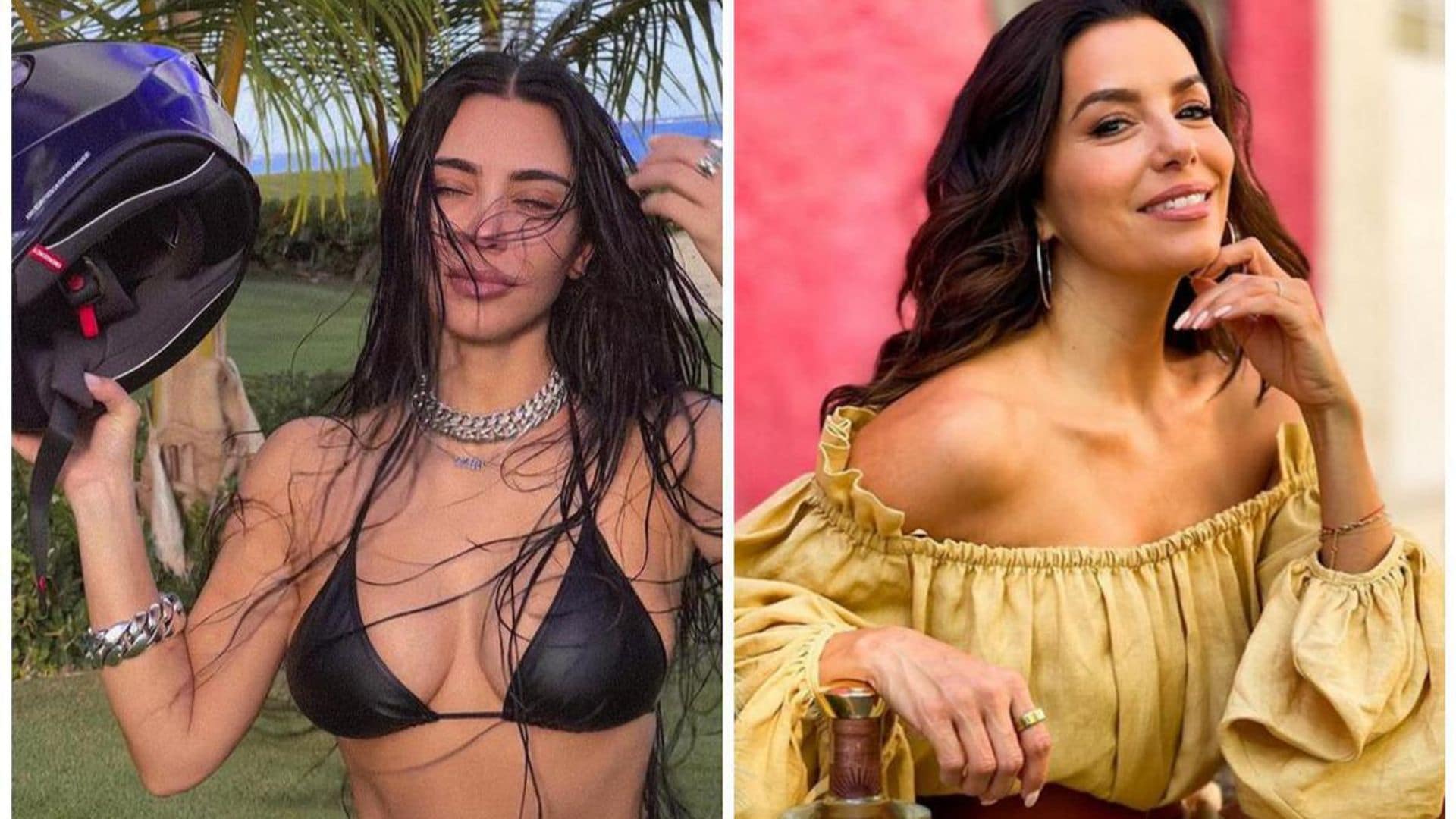 Kim Kardashian rides a motorcycle and more estrellas we love