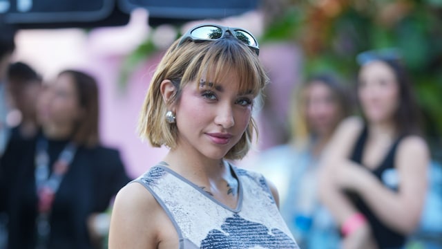Maria Becerra is seen arriving at Casa Spotify on November 12, 2024, in Miami, Florida. (Photo by 305pics/GC Images)