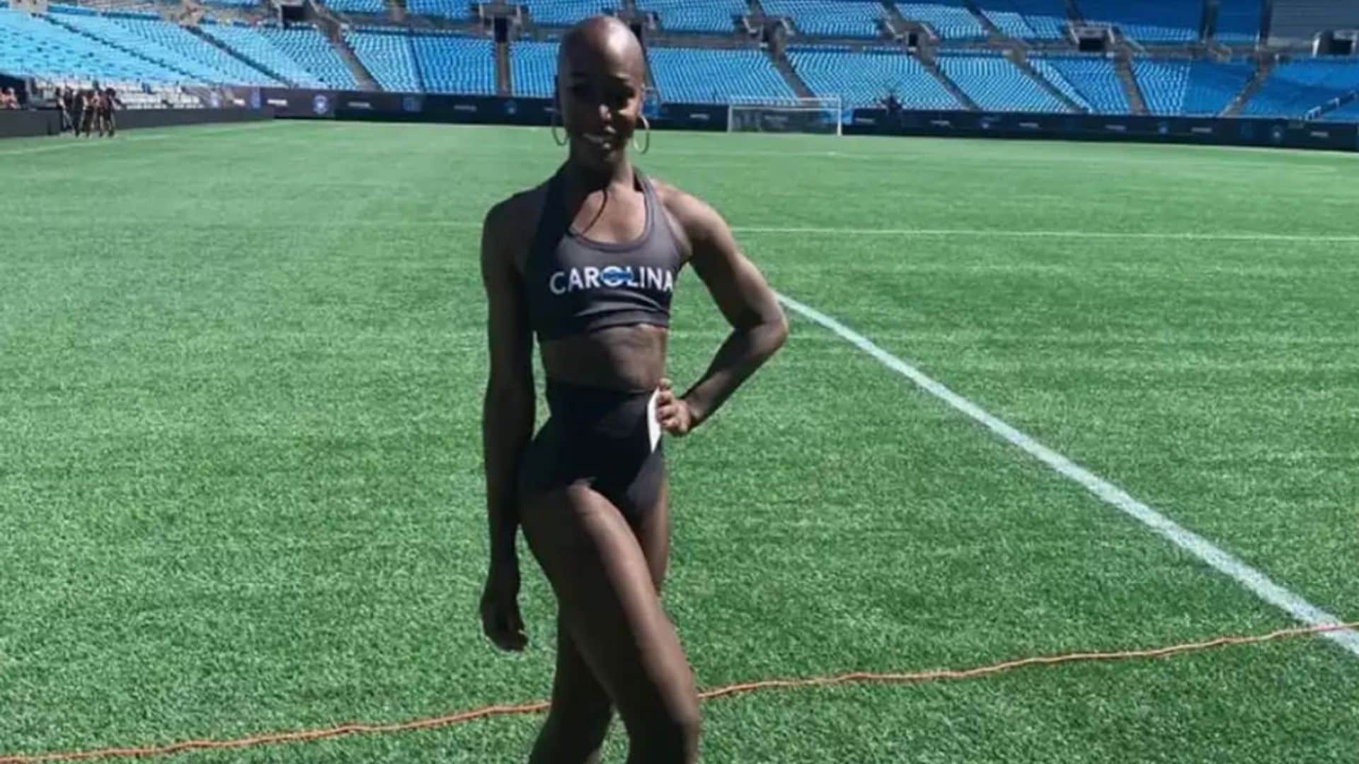 Justine Lindsay makes history as the first openly trans cheerleader in the NFL