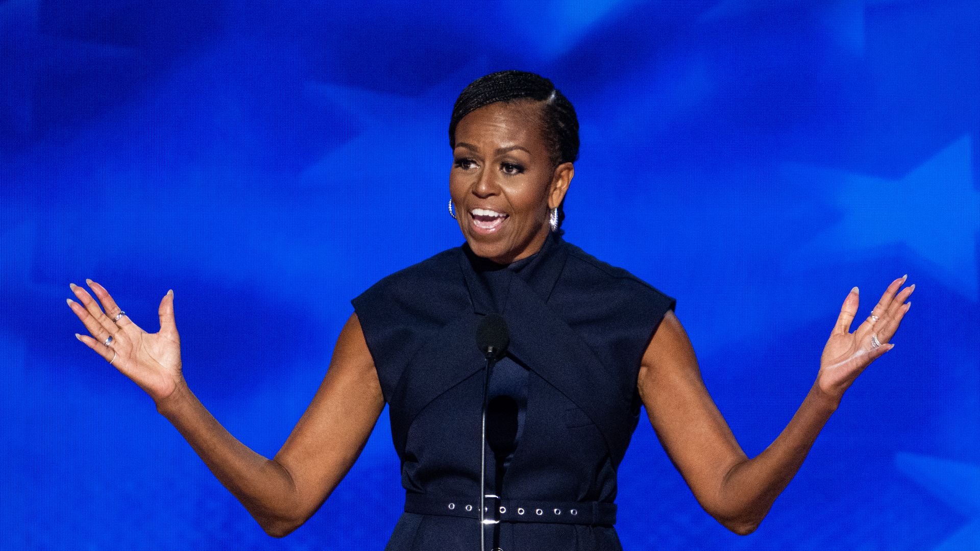 Former first lady Michelle Obama speaks during day two of the 2024 Democratic National Convention in Chicago on Tuesday, August 20, 2024. (Bill Clark/CQ-Roll Call, Inc via Getty Images)