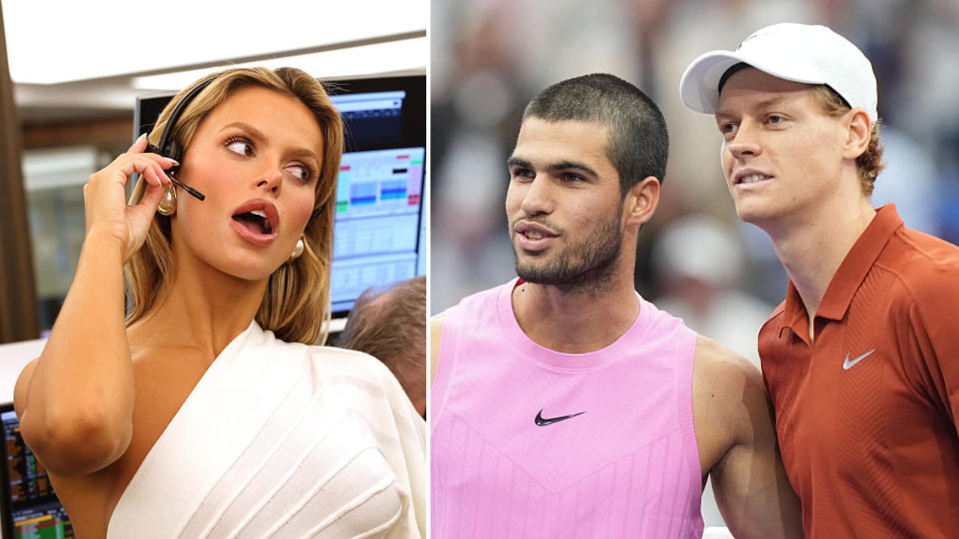 Brooke Nader, Carlos Alcaraz, Jannik Sinner