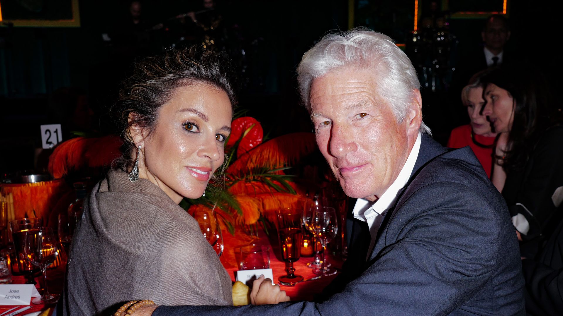 Alejandra Silva and Richard Gere attend as City Harvest Presents The 2025 Gala: Carnaval at Cipriani 42nd Street on April 22, 2025 in New York City. (Photo by Craig Barritt/Getty Images for City Harvest)