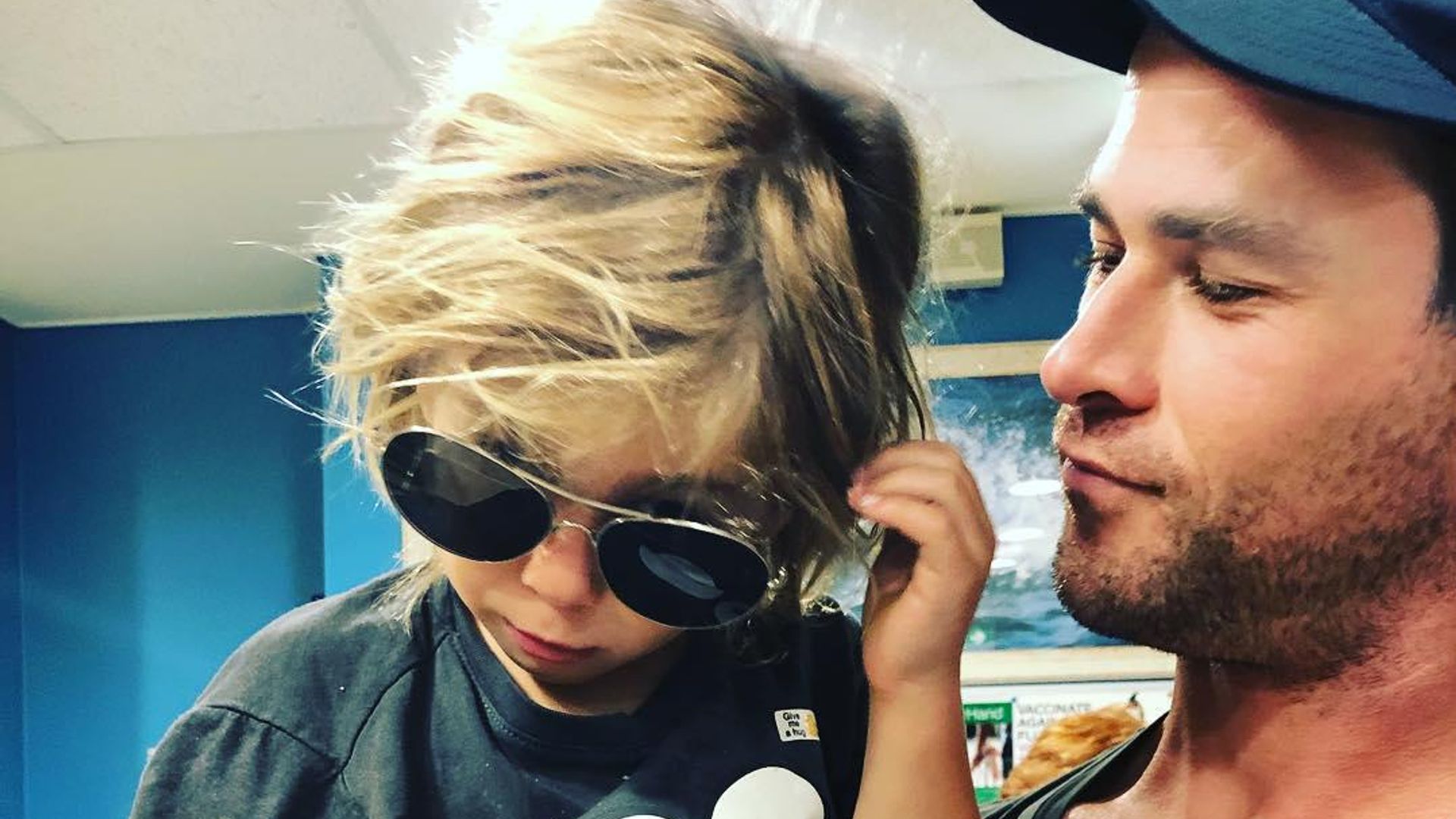 Chris Hemsworth and Elsa Pataky’s son makes rare appearance as he crashes dad’s interview
