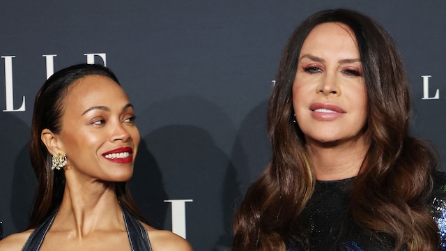 (From L) US actress Selena Gomez, US actress Zoe Saldana and Spanish actress Karla Sofia Gascon attend the 2024 Elle Women in Hollywood celebration at the Four Seasons Hotel in Los Angeles, November 19, 2024. (Photo by Michael Tran / AFP) (Photo by MICHAEL TRAN/AFP via Getty Images) 