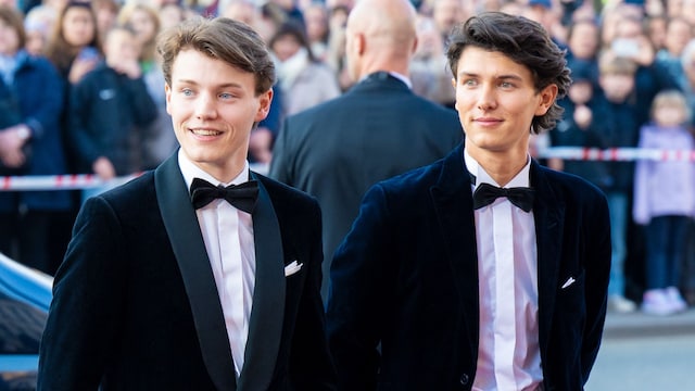 Count Nikolai of Monzepat, Count Felix of Monzepat at a birthday performance at the Old Stage in the Royal Danish Theatre in Copenhagen on the occasion of the 18th birthday of Princess Isabella. (Photo by DPPA/Sipa USA)