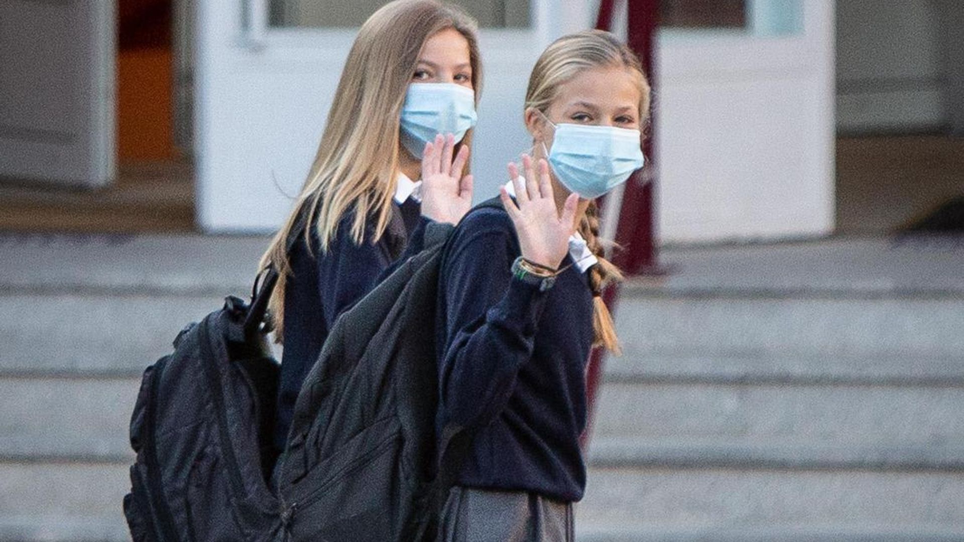 Spanish Princesses are both back in school after starting on different days