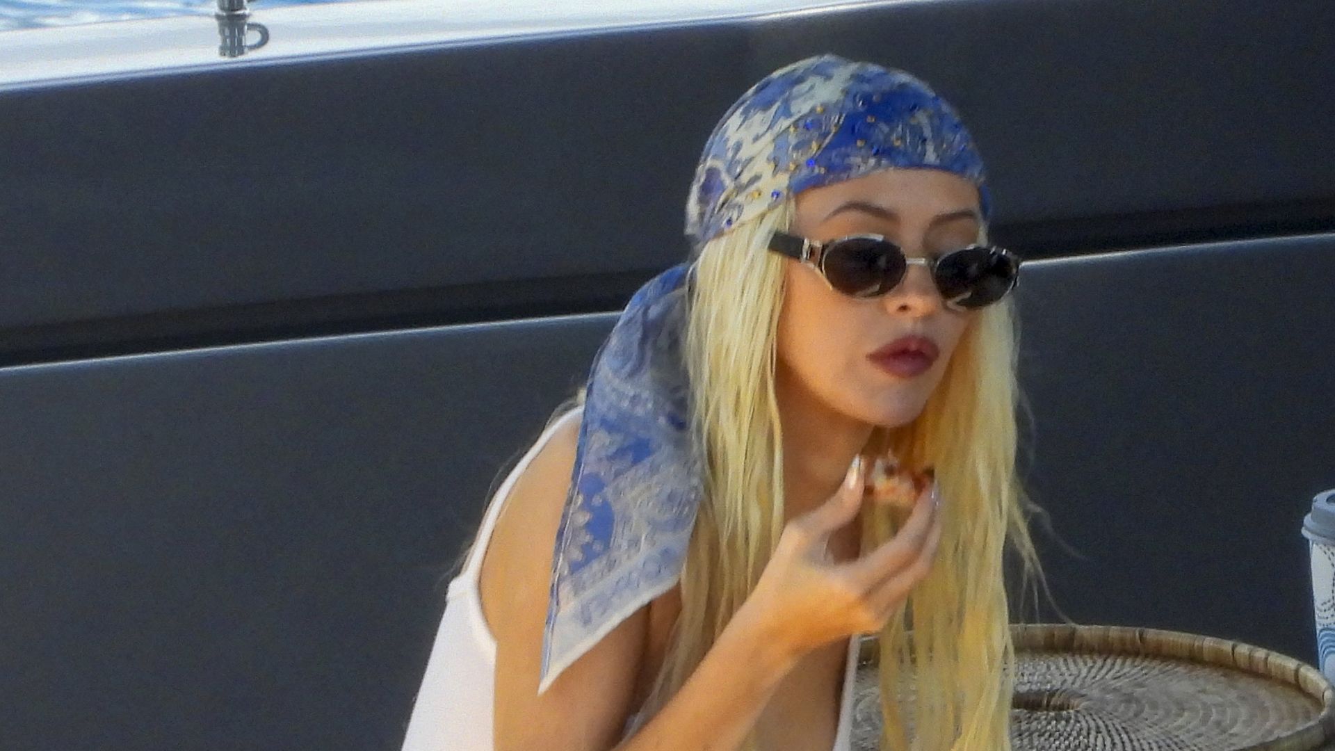 Christina Aguilera packs heavily on the PDA with Matthew Rutler
