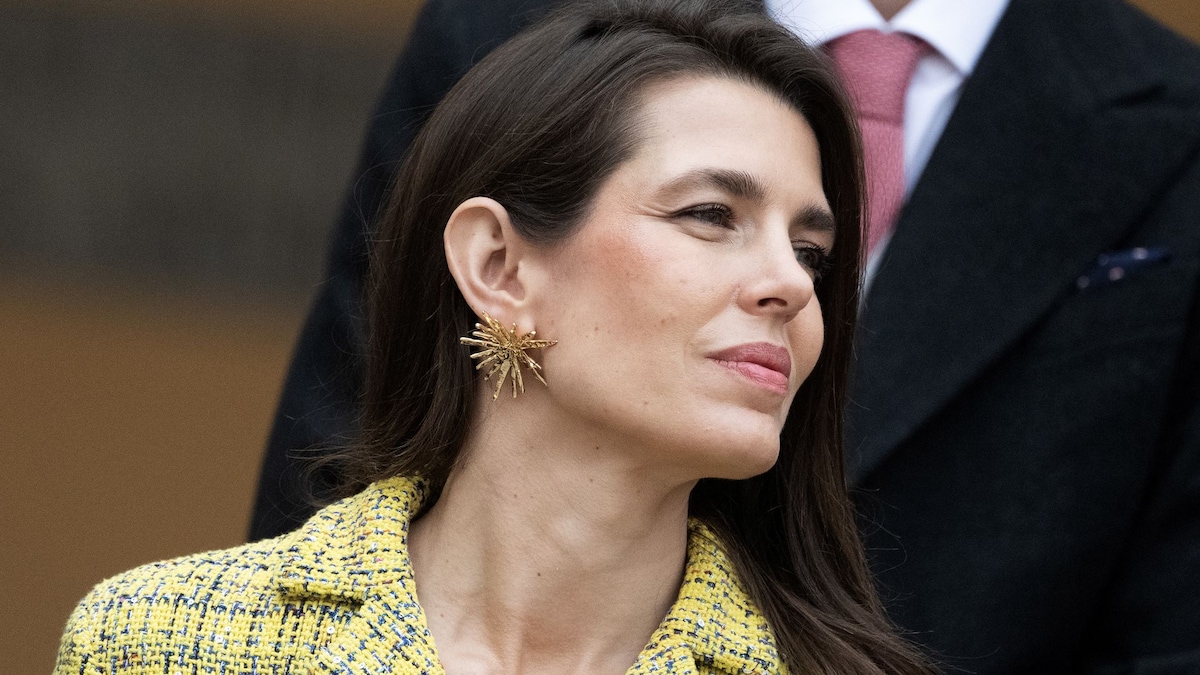 Charlotte Casiraghi breaks minimalism in yellow tweed and bold earrings at Monaco National Day