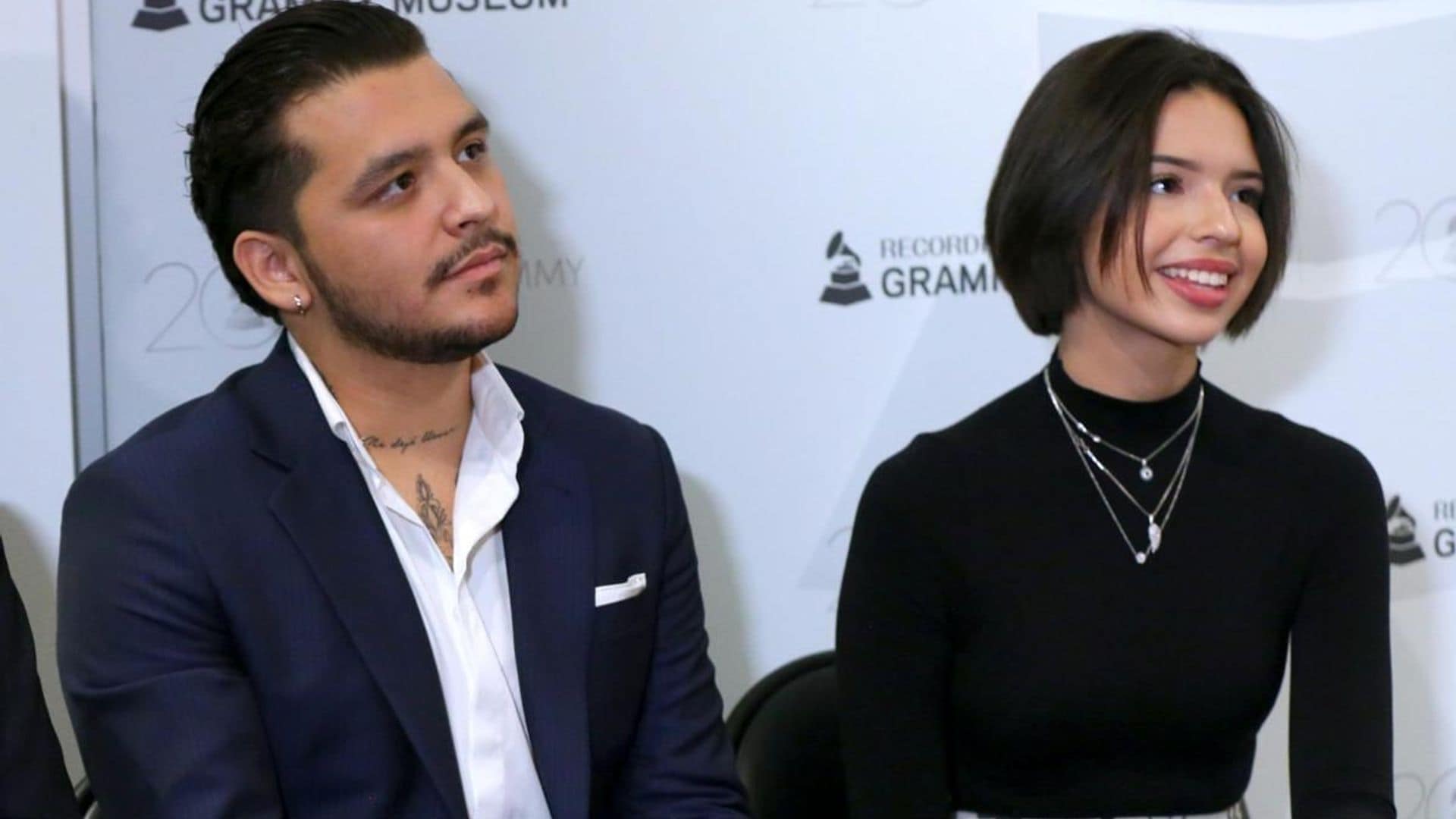 Christian Nodal and Ángela Aguilar rock matching outfits while arriving in Ecuador for a concert
