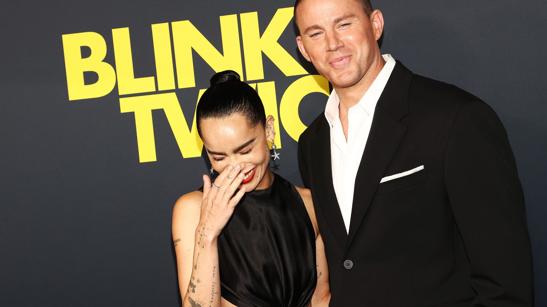 Channing Tatum and director, writer and producer Zoe Kravitz 