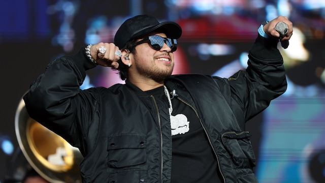 Fuerza Regida's JesÃºs OrtÃ­z Paz performs on Verizon Stage during Festival La Onda in Napa, Calif., on Sunday, June 2, 2024. (Photo by Scott Strazzante/San Francisco Chronicle via Getty Images)