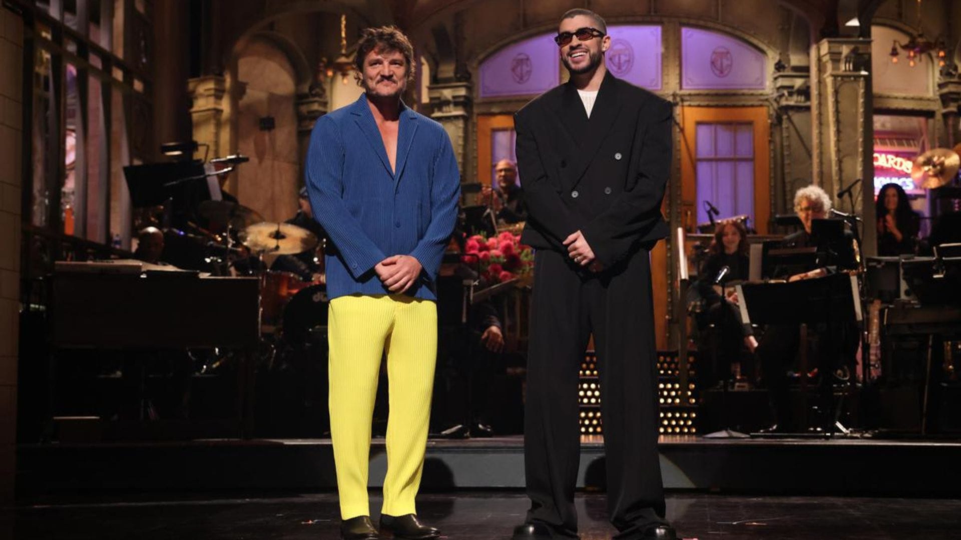 Bad Bunny and Pedro Pascal share sweet moment together on surprise ‘SNL’ appearance